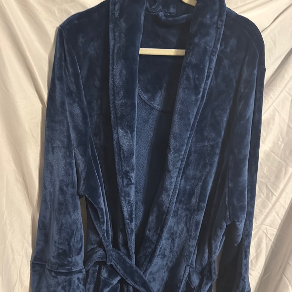 Saks Fifth Avenue Blue Teddy Jacket with Luxurious Velvet Texture